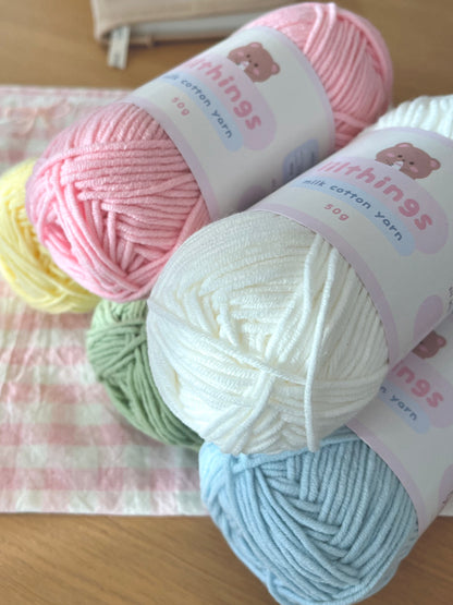 PRE-ORDER 50g milk cotton yarn