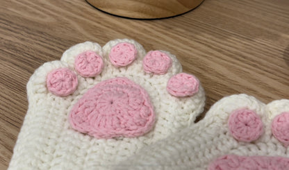 Crochet Cat Paw Fingerless Gloves Pattern, Beginner Friendly (PDF Pattern)