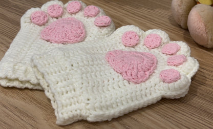 Crochet Cat Paw Fingerless Gloves Pattern, Beginner Friendly (PDF Pattern)
